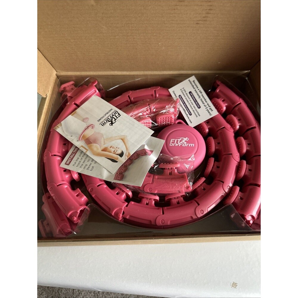 Fit on Form Smart Infinity Weighted Hula Hoop Detachable Knots Pink